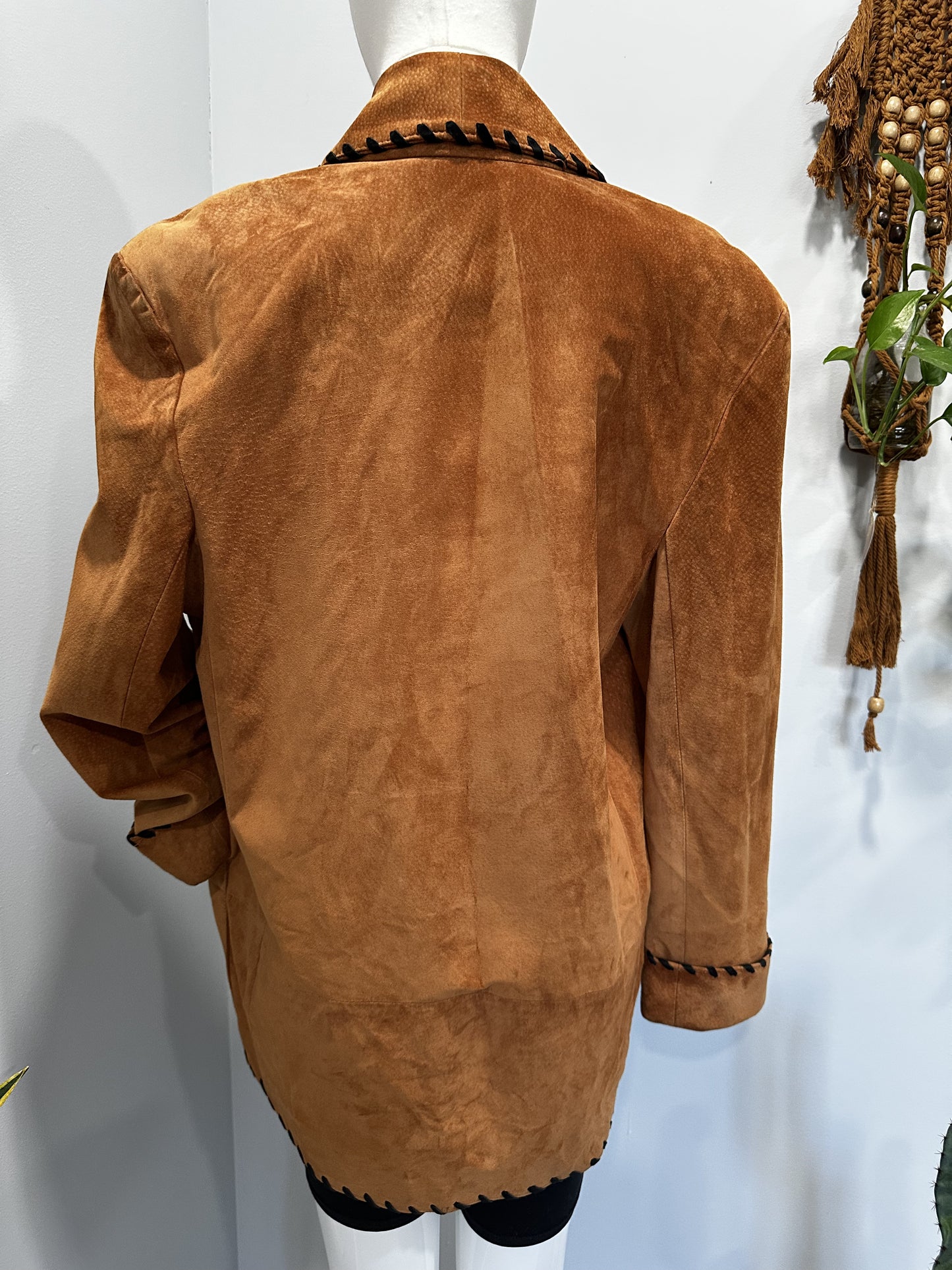 Boyfriend Fit Suede Blazer